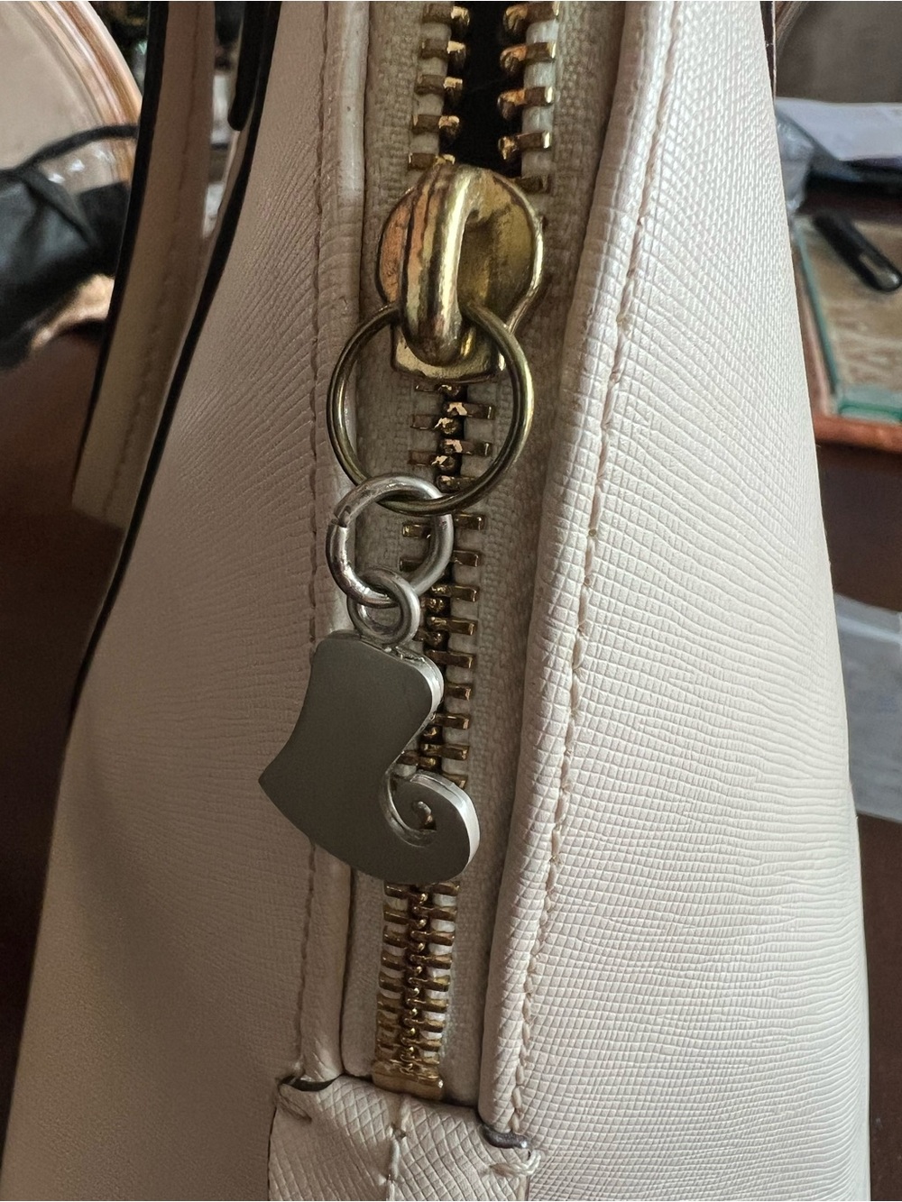 Coach Peyton Cora Satchel Bag Beige Sand Saffiano Leather # F25671 - Picture 3 of 16